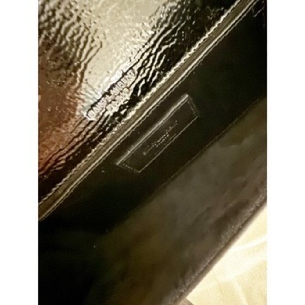 Saint Laurent Patent Smoking Clutch Black NEW - Picture 7 of 12